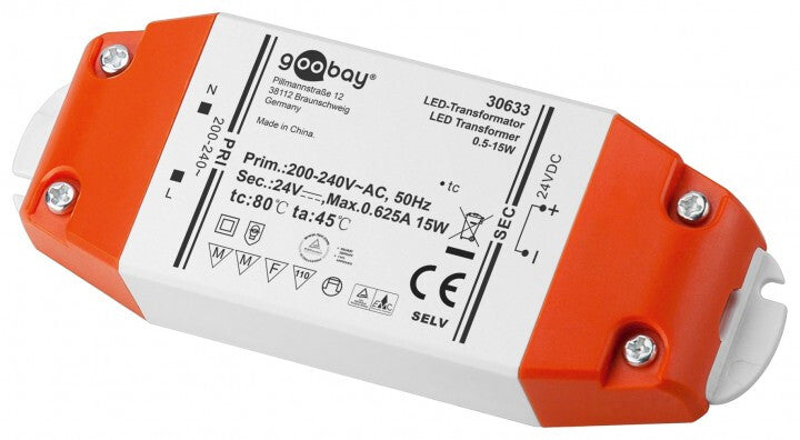 Goobay 30633 belysning transformer / strømforsyning 89 15 W