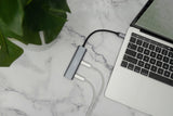 Digitus DA-70246 interface hub USB 3.2 Gen 1 (3.1 Gen 1) Type-C 5000 Mbit/s Grå