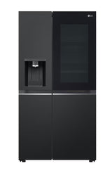 LG InstaView GSGV91EVAD side-by-side køle-fryseskab Fritstående 635 L Sort