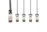 Digitus DN-81321 InfiniBand og fiberoptisk kabel 1 m QSFP+ 4x SFP+ Sort