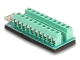 DeLOCK 67188 kabel kønsskifter USB Type-E Key A 20 pin terminal block Grøn