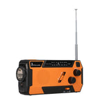 Extralink RADIO AWARYJNE SOLARNE Z KORBKA DYNAMO POWERBANK 4000MAH Z LATARKA SOS SR-4000 Bærbar Analog Sort, Orange