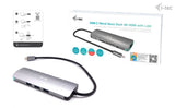 i-tec Metal C31NANODOCKLANPD dockingstation Ledningsført USB 3.2 Gen 1 (3.1 Gen 1) Type-C Sølv, Turkis