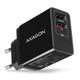 Axagon ACU-QS24 oplader til mobil enhed Smartphone Sort Vekselstrøm Hurtig opladning Indendørs