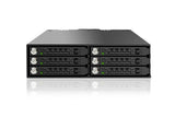 Icy Dock MB996SK-6SB drive bay panel Sort