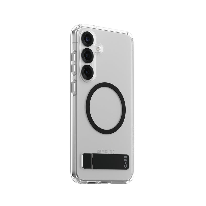 PanzerGlass CARE™ by ® Kickstand Case Transparent m. Qi Samsung Galaxy S25+
