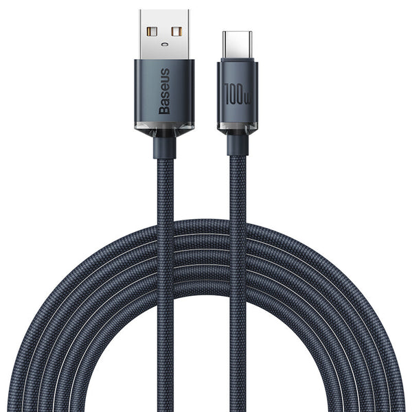 Baseus CAJY000501 USB-kabel 2 m USB C USB A 0,48 Gbit/sek. 100 W Sort