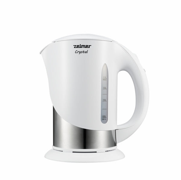Zelmer ZCK7630W elkedel 1,7 L 1850 W Sølv, Hvid