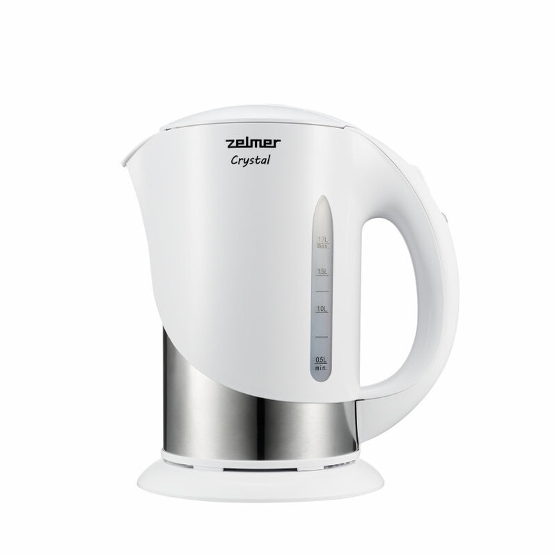 Zelmer ZCK7630W elkedel 1,7 L 1850 W Sølv, Hvid