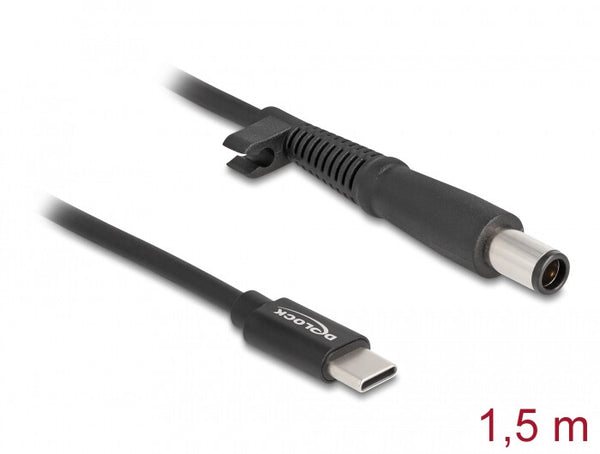DeLOCK 87972 el-ledning Sort 1,5 m USB C 7.4 x 5 mm