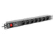 Lanberg PDU-07E-0200-IEC-BK stikdåse 2 m 7 AC stikkontakt(er) Indendørs Sort
