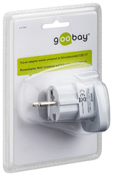 Goobay 94026 strømstik adapter Type F Type G (UK) Hvid
