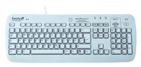 Medigenic Compliance tastatur Medicinsk USB + PS/2 Tysk Hvid