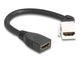 DeLOCK 90322 HDMI-kabel 0,2 m Hvid, Sort