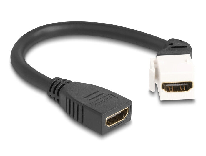 DeLOCK 90322 HDMI-kabel 0,2 m Hvid, Sort