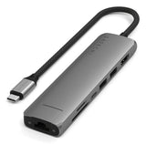 Satechi ST-P7SM interface hub USB Type-C 10000 Mbit/s Grå