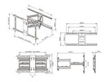 Multibrackets 5471 tv-beslag 2,16 m (85") Sort