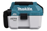 Makita DVC750LZX3 støvsuger 7,5 L Tromle vakuum Tør&våd Poseløs