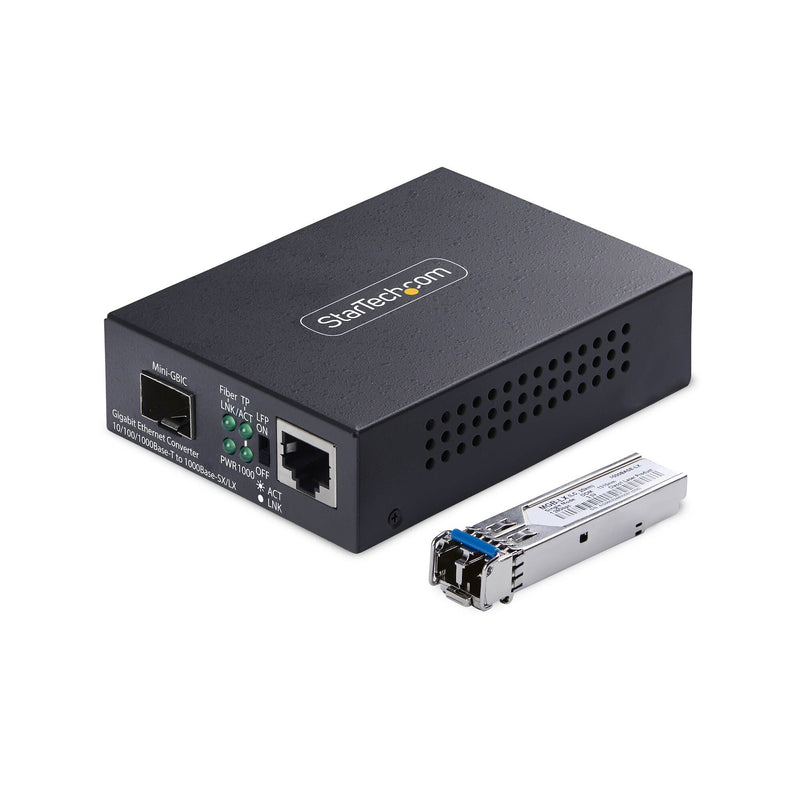 StarTech.com MCM1110SMLC20 netværksomformer til medie 2000 Mbit/s 1310 nm Enkeltilstand Sort