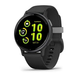 Garmin Vivoactive 5 3,05 cm (1.2") AMOLED 42 mm Digital 390 x 390 pixel Berøringsskærm Sort Wi-Fi GPS (satellit)
