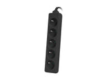 Lanberg PS0-05E-0150-BK stikdåse 1,5 m 5 AC stikkontakt(er) Indendørs Sort