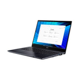 Acer TravelMate TMP414RN-55-TCO-58UA Intel Core Ultra 5 225U Hybrid (2-i-1) 35,6 cm (14") Berøringsskærm WUXGA 16 GB DDR5-SDRAM 512 GB SSD Wi-Fi 7 (802.11be) Windows 11 Pro Tysk Blå