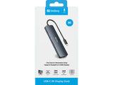 Sandberg 136-43 dockingstation USB 3.2 Gen 1 (3.1 Gen 1) Type-C Grå