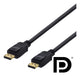 Deltaco DisplayPort cable, 3m, 4K UHD, DP 1.2, black