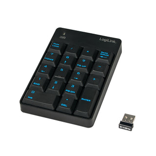 2Direct ID0120 numerisk tastatur Universel RF trådløst Sort