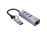 Conceptronic ABBY25G dockingstation Ledningsført USB 3.2 Gen 1 (3.1 Gen 1) Type-A + Type-C Grå