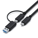 Satechi Triple 4K Display Ledningsført Dock Sort, Sølv