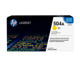 HP Original 504A LaserJet-tonerpatron, gul