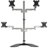 StarTech.com ARMQUADSS skærmbeslag og -stativer 81,3 cm (32") Skrivebord Sort, Sølv