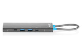 Digitus USB-C Docking Station, 9-Port mobil dockingstation Tablet/smartphone/laptop Grå