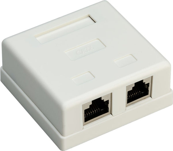 Goobay 77635 stikdåse RJ-45 Hvid