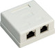 Goobay 77635 stikdåse RJ-45 Hvid