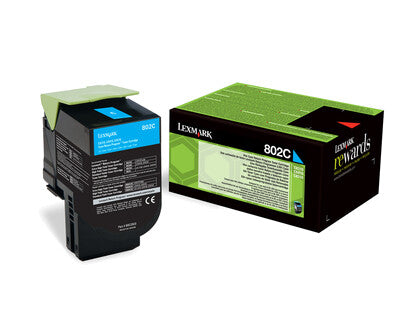 Lexmark 802C tonerpatron 1 stk Original Blå