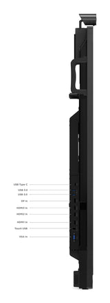 Lenovo ThinkVision T65 computerskærm 165,1 cm (65") 3840 x 2160 pixel 4K Ultra HD LED Berøringsskærm Sort