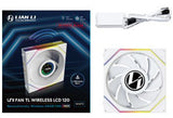 Lian Li Uni Fan TL120 LCD Reverse Blade Wireless Computerkabinet Ventilator 12 cm Hvid 1 stk