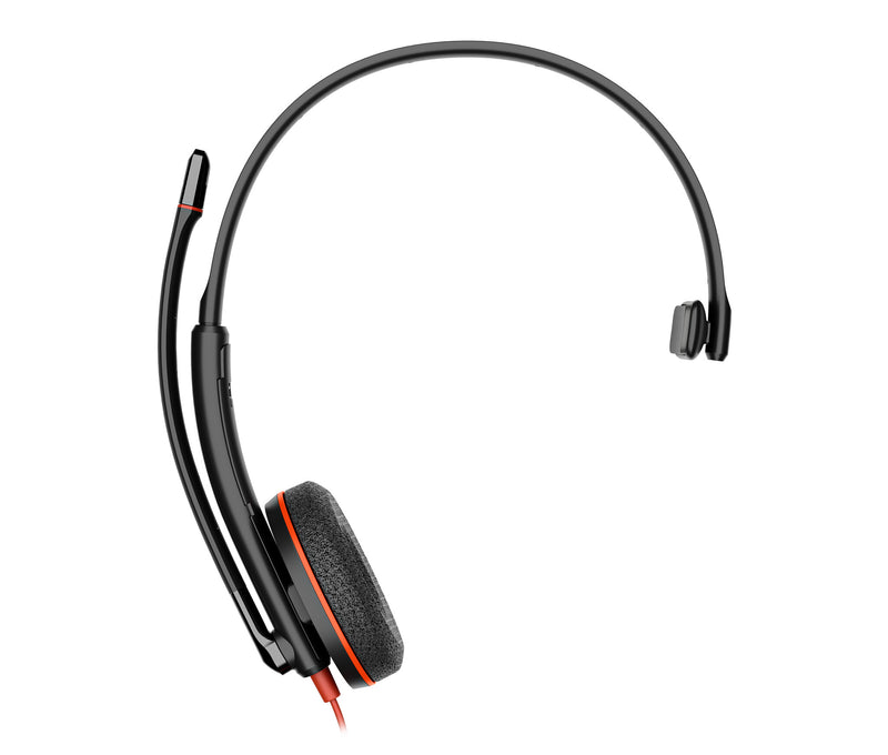 HP Poly Blackwire 3210 Monaural USB-C Headset +USB-C/A Adapter