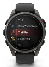 Garmin fēnix 8 Pro 3,56 cm (1.4") AMOLED 47 mm Digital 454 x 454 pixel Berøringsskærm Grå Wi-Fi GPS (satellit)