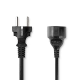 Nedis CEGL10200BK50 el-ledning Sort 5 m CEE7/7
