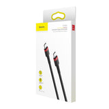 Baseus CATKLF-H91 USB-kabel 2 m USB C 60 W Sort, Rød