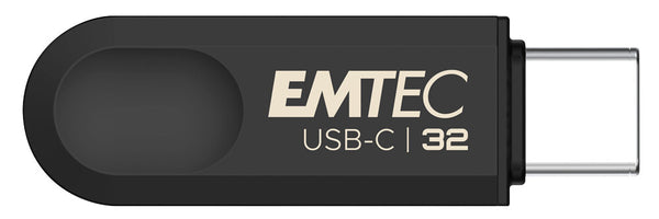 Emtec C280 USB-nøgle 32 GB USB Type-C 3.2 Gen 1 (3.1 Gen 1) Sort