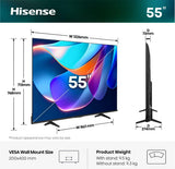 Hisense 55A6S 139,7 cm (55") 4K Ultra HD Smart TV Wi-Fi Sort