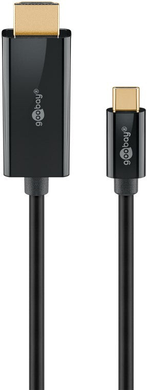 Goobay 75698 videokabel adapter 3 m USB Type-C HDMI Sort