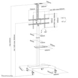 Neomounts PLASMA-M1900E multimedie vogn & stand Sort