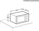 Electrolux EMZ421MMK Sort Kombination mikroovn Bordplade 21 L 800 W