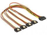 DeLOCK 60158 SATA-kabel 0,5 m SATA 15-stik 4 x SATA 15-pin Flerfarvet
