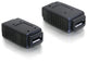 DeLOCK Adapter USB micro-A+B female to USB micro-A+B female Sort